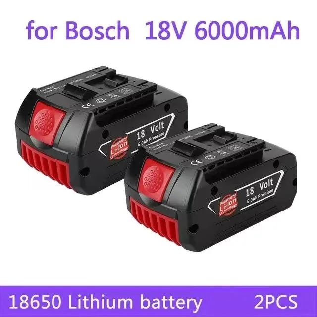 

100% Original 6ah Rechargeable Lithium Ion Battery for Bosch 18V 6.0A Backup Battery Portable Replacement BAT609 BAT609G 618
