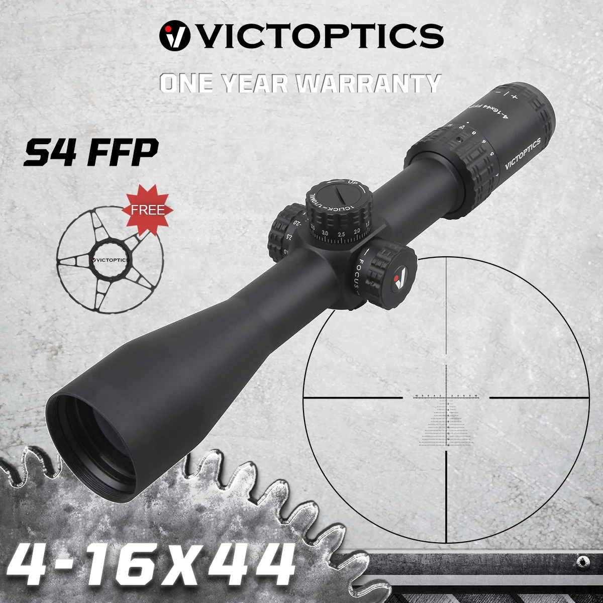 

VictOptics S4 4-16x44 FFP Riflescope Airsoft Sight Edge-to-Edge Image For Airgun Airsoft Benchrest Shooting For .223 5.56 AR15