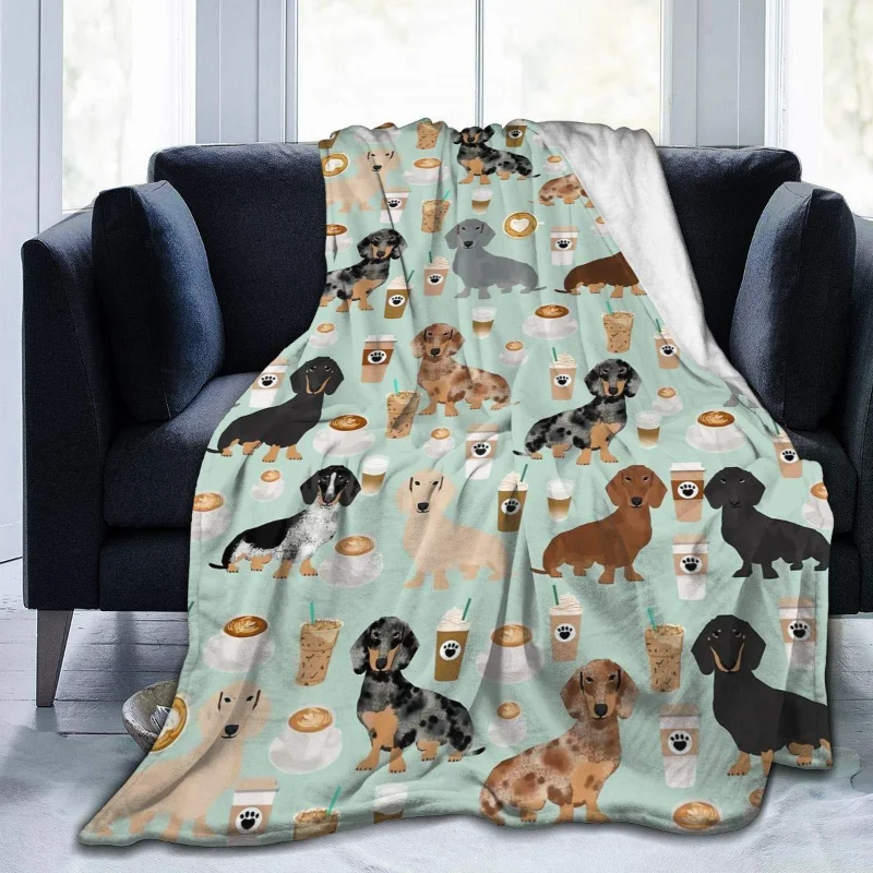 

Cute Ultra-Soft Flannel Printed Blanket Plush Throw Blanket Nap Cover for Sofa Bed Couch King Queen Full Size French Bulldog Dog