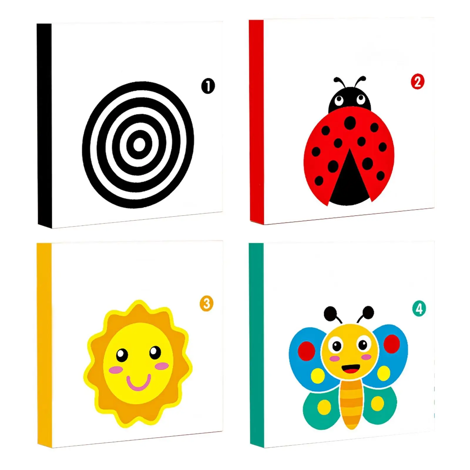 

Montessori Visual Stimulation Learning Activity Cards Educational Toys Sensory Toys High Contrast Flashcards for Babies