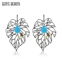 gems beauty leaves branch pompous earings for women real 925 sterling silver natural calcedony red agate luxury fine jewelry