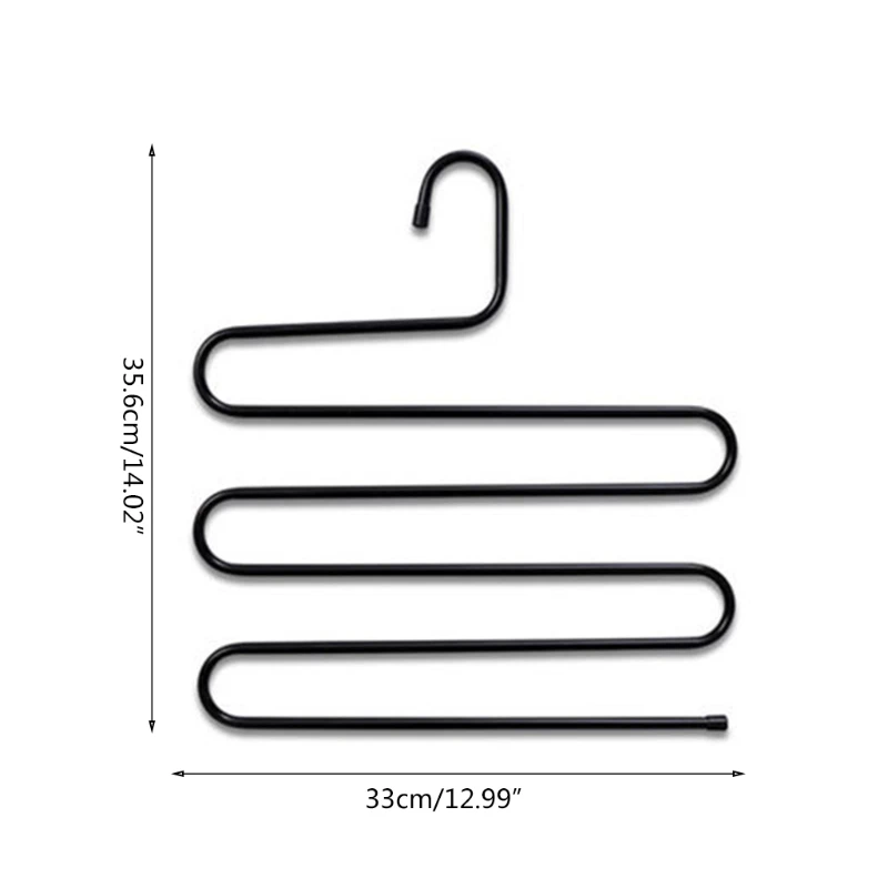 Новинка 2022 г. S-образная 5-слойная вешалка для нижних брюк нескользящая компактная