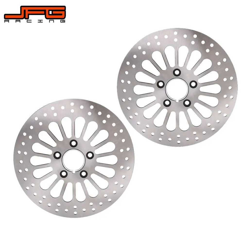 Motorcycle Street Bike Silver Front And Rear Brake Disc Rotor For Harley SOFTAIL SPORTSTER DYNA 1984-2013 TOURING 1984-2007