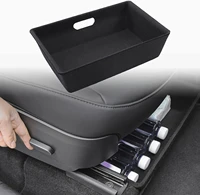 for tesla model y 2021felt car under seat storage box holder rear back seat organizers container tray auto interior accessories