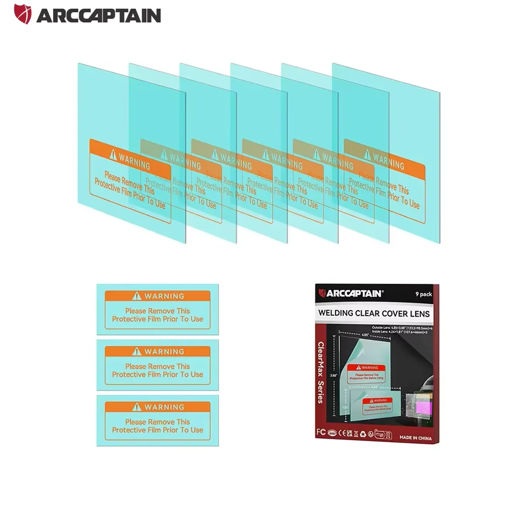 ARCCAPTAIN 6 шт. нормальный экран просмотра внешняя сменная линза и 3 шт. внутренняя сменная линза для сварочного шлема HSH-S800 (art.: 3920d439353b0) - 3920d439353b0
