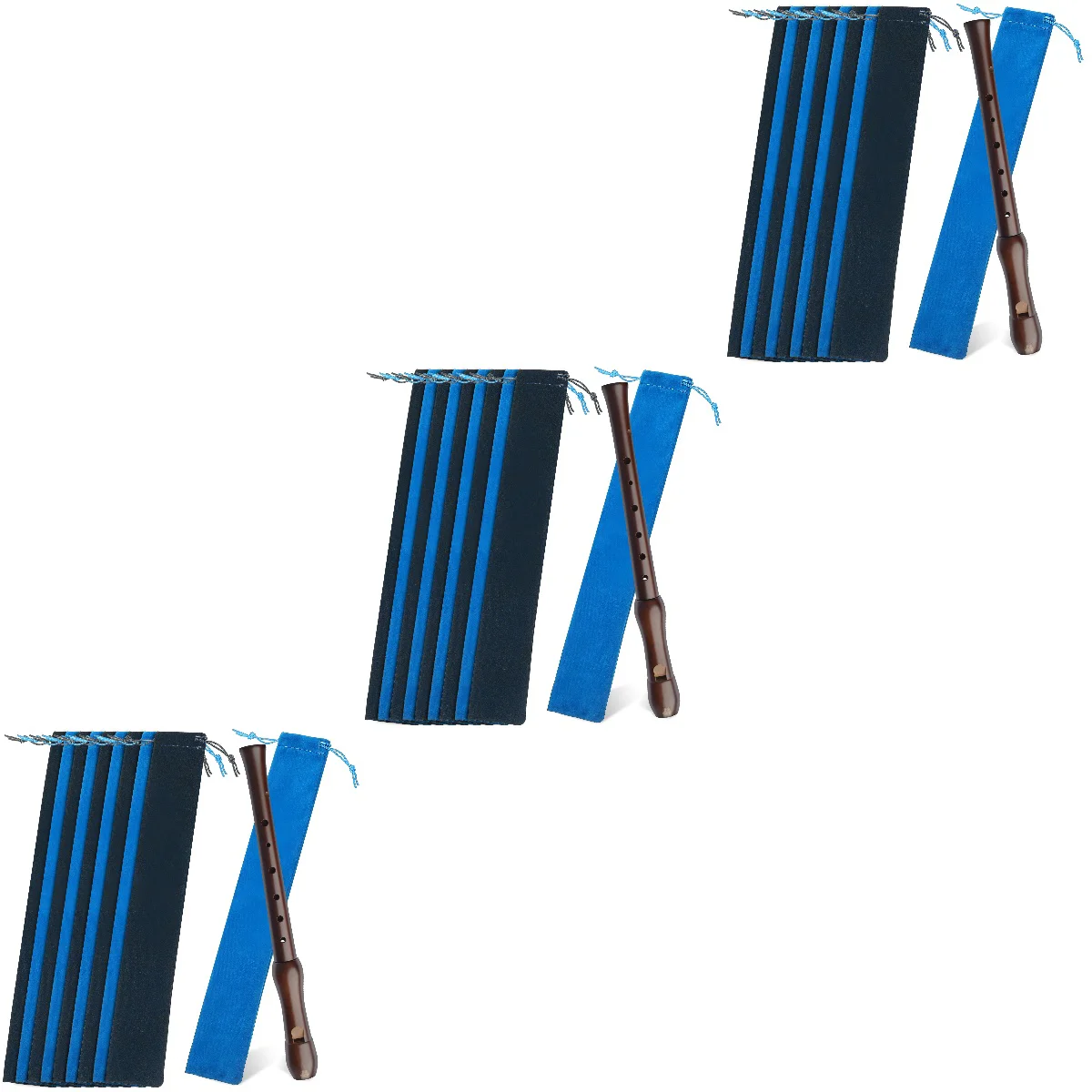 

30 Pcs Flute Storage Bag Harmonica Drumstick Soprano Recorder Pouch for Music Instrument