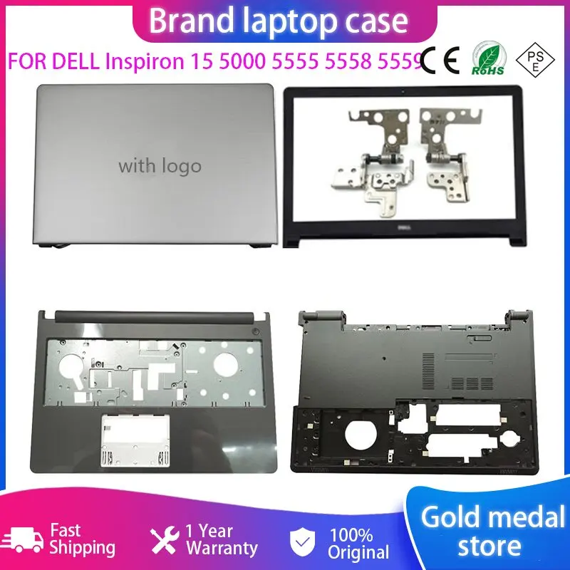 

For Dell Inspiron 15 5000 5555 5558 5559 NEW LCD Back Cover/Front bezel/Hinges/Palmrest/Bottom Case 0J6WF4 0YYRT3 0T7K57 0PTM4C