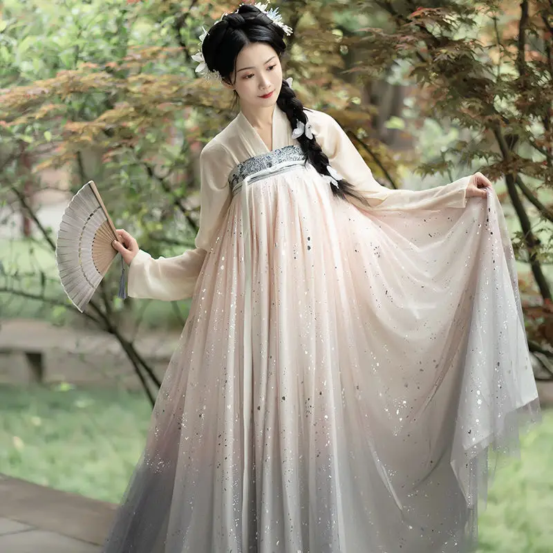 

Chinese Traditional Woman Hanfu Set Elegant Fairy Dress for Folk Dance Cosplay Performance Costume Tang Dynasty Princess Suit