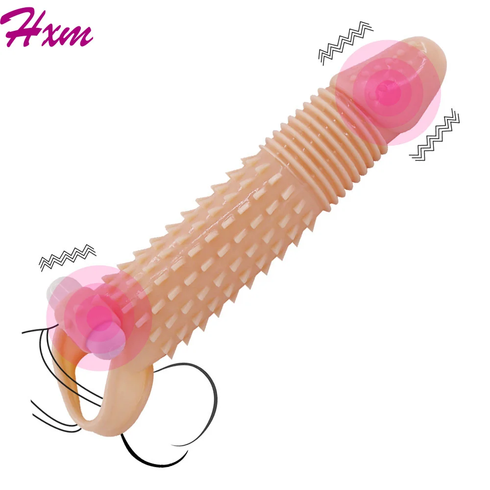 

anillo vibrador de extensión para pene para hombres, Juguetes sexuales de silicona para erección, estimulador del