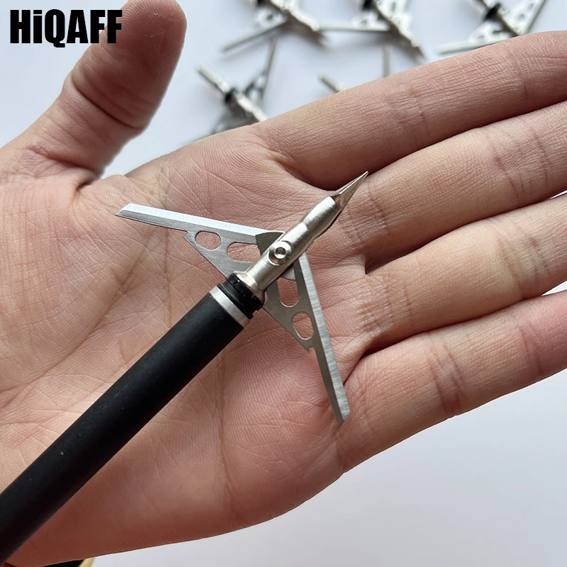 12 шт. наконечники стрелы для стрельбы из лука 100gn стрел с 2 лезвиями охоты |