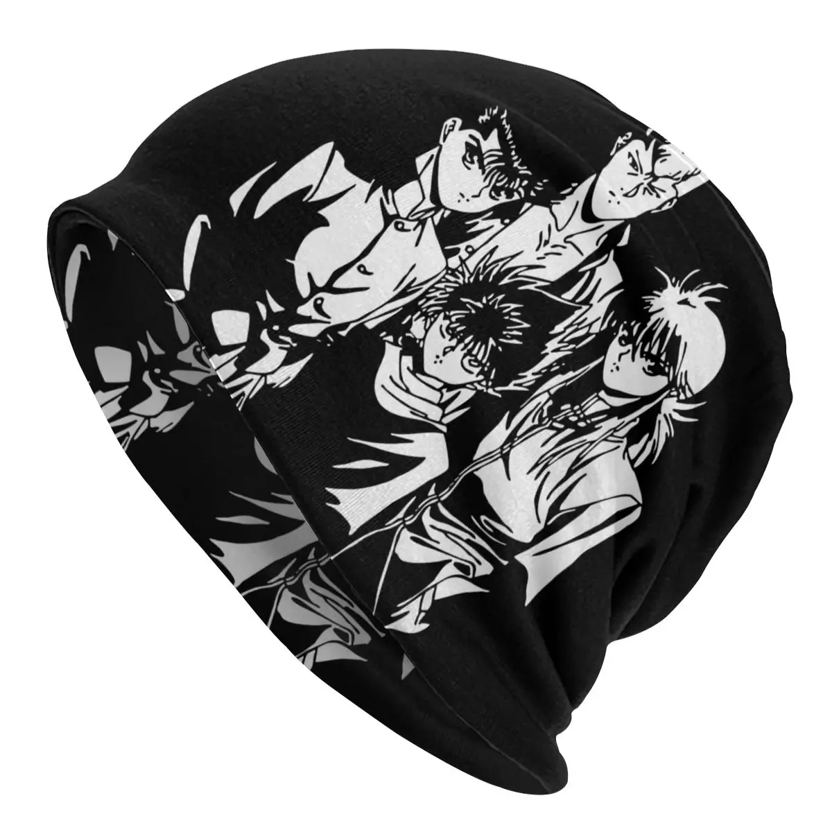 

Шапка-бини Yu Hakusho Hiei, шапка, модная уличная шапка в стиле аниме для мужчин и женщин, теплая вязаная шапка двойного назначения