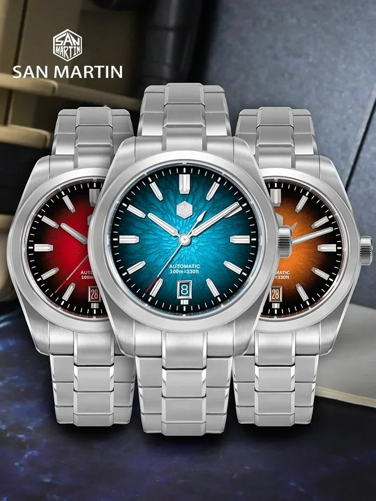 Часы San Martin 39 мм SN0144 &quotJianZhan&quot Gada Miyota 9015 автоматические механические часы