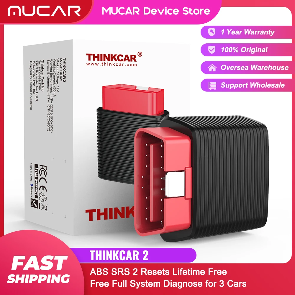 THINKCAR 2 ThinkDriver Car Auto Scanner Diagnostic Tool ABS SAS Resets Full Systems OBD2 Key Program Read Clear Code Reader | Автомобили и