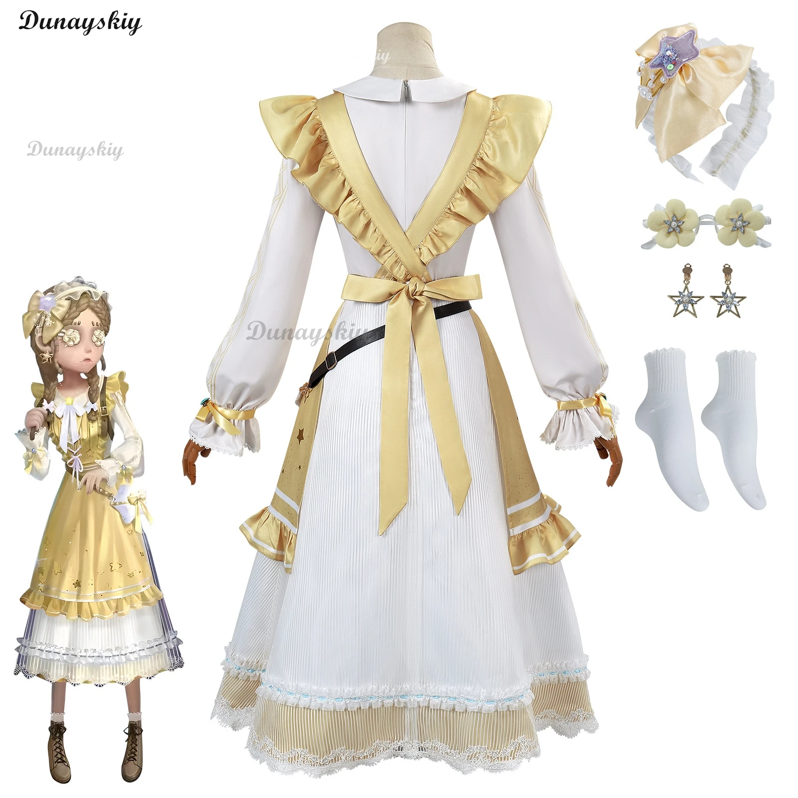 Игра Identity V Косплей Anne Lester Игрушка Торговый Желтое Платье Принцессы Униформа