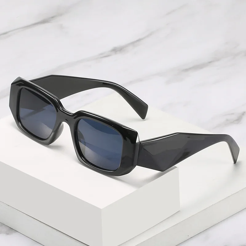 

New Luxury Brand Design Women's Small Square Sunglasses Irregular Wide Legs Men's Modern Glasses Oculos De Sol Uv400