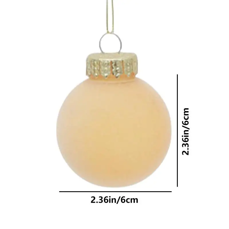 Рождественские елочные украшения Бархатные шары Флокированные Елочные Подвески