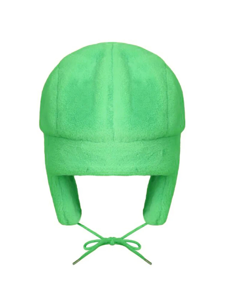 Флуоресцентная Зеленая Женская Зимняя Шапка Уличная Охотничья Вязаная Теплая