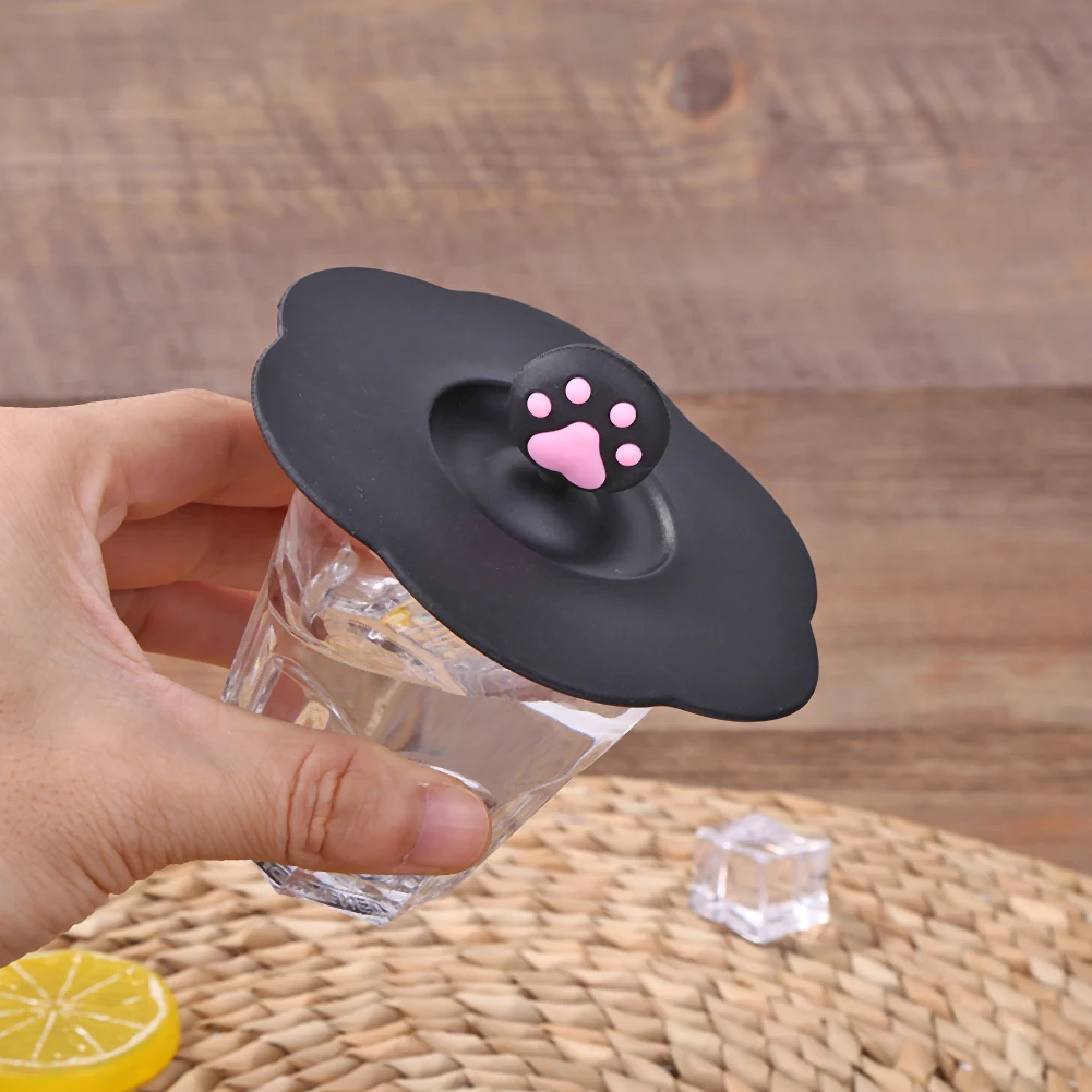 

Heat-resistant Cup Cover Transparent Plum Blossom Silicone Lid Cartoon Dust Leak Proof Kitchen Household Seal Accessories