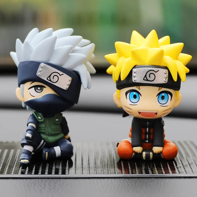 8cm Figure For Children Action Anime Sitting Kakashi Cute Doll Car Livingroom Accessories Animation Peripheral Gift