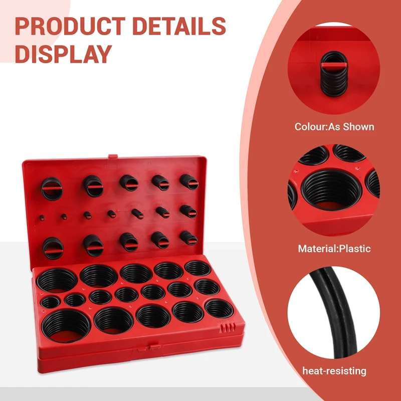 419 шт. комплект универсальное уплотнительное кольцо ассортимент 32 размера