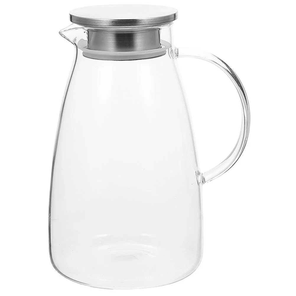 

Pitcher Water Tea Jug Jar Hot Cold Container Lid Infuser Iced Resistant Heat Ice Large Dispenser Countertop Beverage