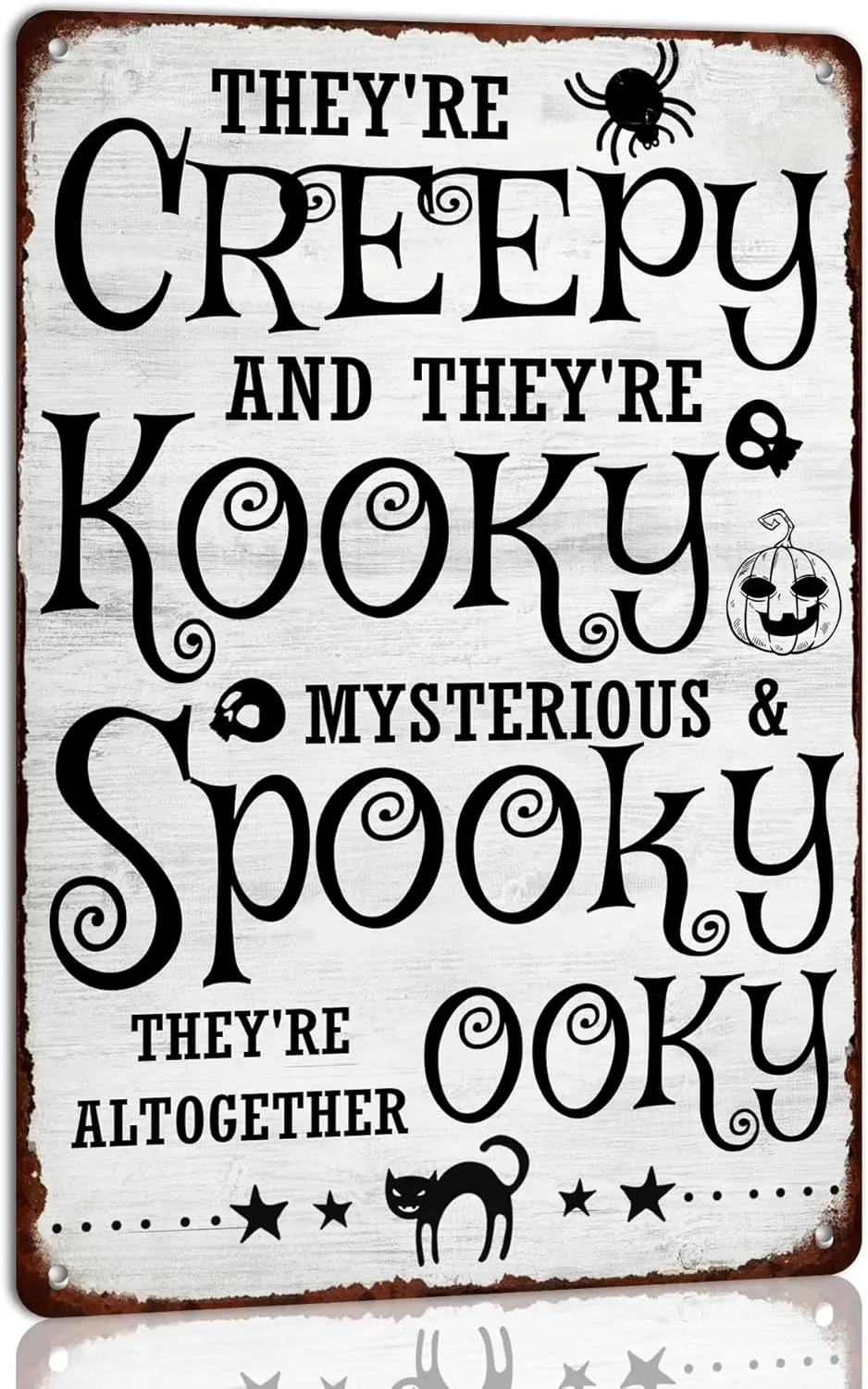 1b They'Re Creepy and Theyre Kooky загадочная винтажная металлическая жестяная вывеска на