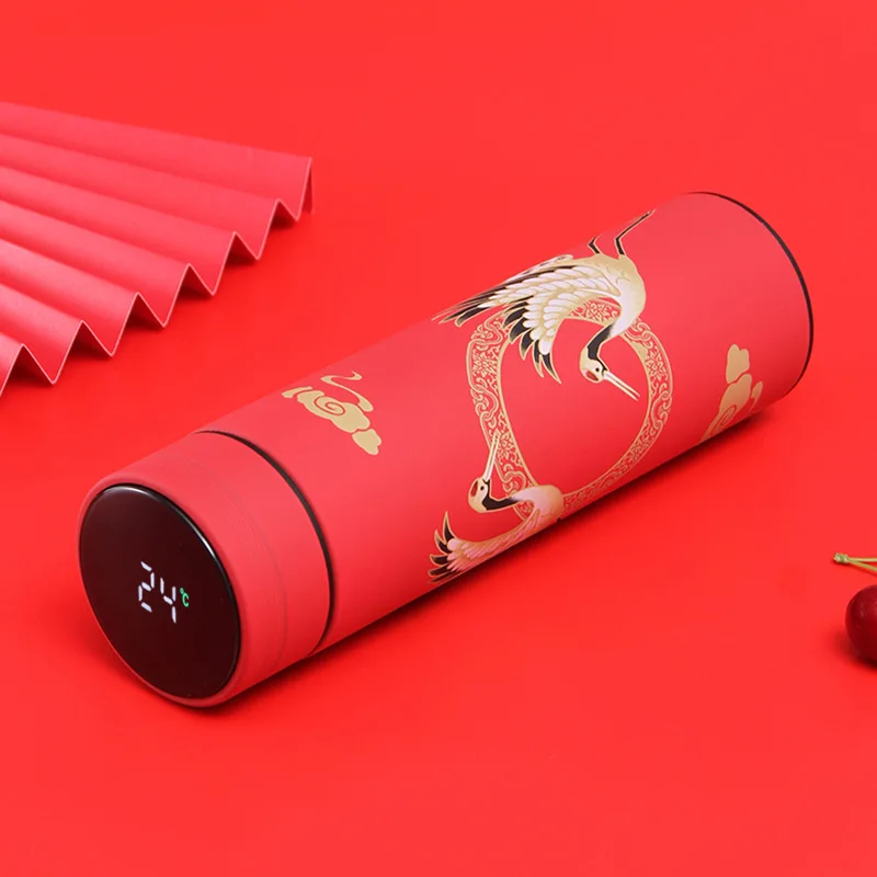 Chinese Style Thermal Water Bottle Vacuum Flask Water Bottle Thermal Cup For Coffee Tea As Gift