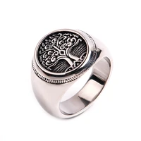 punk viking tree of kabala stainless steel ring men luxury party gothic promise rings big size jewelry