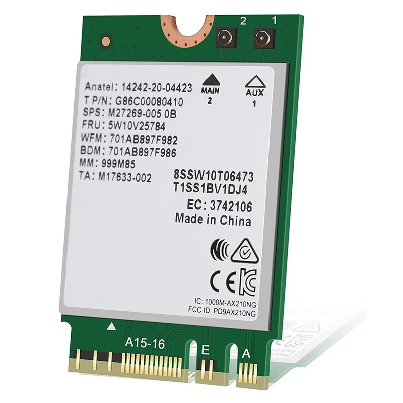 AX210 802.11AX Bluetooth 5 2 беспроводной диапазон Wi-Fi/Bluetooth комбинированный адаптер для