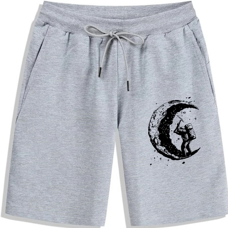 

COOLMIND casual 100% cotton digging the moon Shorts man short sleeve loose o-neck fashion men Men's shorts tops tees Shorts