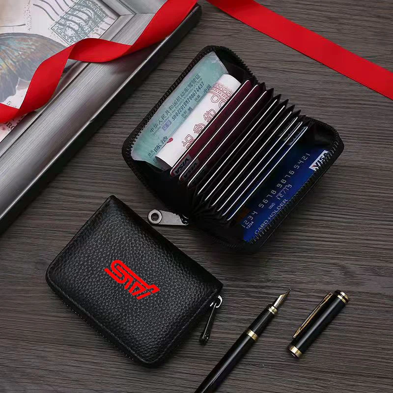 

Кожаный чехол-портмоне с красным логотипом для SUBARU STI Impreza WRX