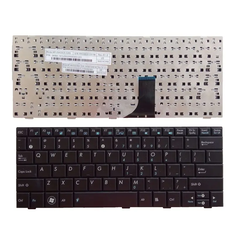 

New English Keyboard For ASUS Eee PC 1001HA 1001PX 1001PXD 1005 1005HD 1005HA 1005PX 1008 1008HA Black US Layout