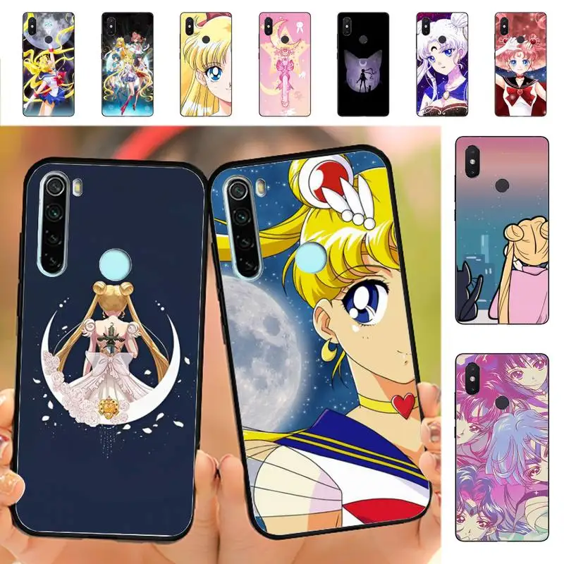 

Cartoon Anime Moon Girls Phone Case for Redmi Note 8 7 9 4 6 pro max T X 5A 3 10 lite pro
