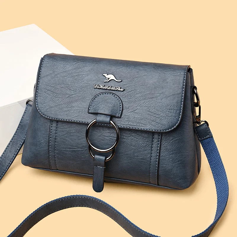 

high quality luxury brand 2023 New Fashionable Simple Small Square Cow Leather Women's Oblique Straddle Shoulder Bag