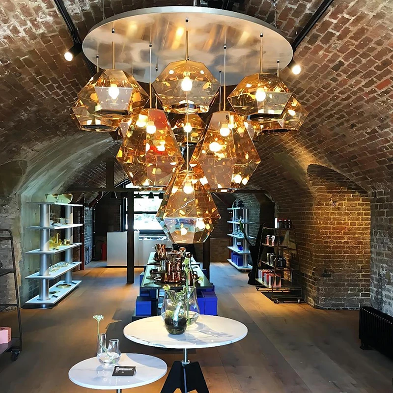 

Скандинавская светодиодная Подвесная лампа из ПВХ для помещений, потолочный светильник из лавового бриллианта, Кухонное освещение для гос...