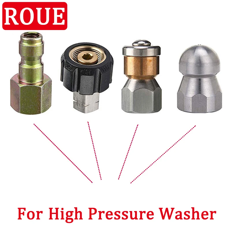 Шланг для мойки высокого давления 1/4 дюйма дренажная труба NPT сопло с четырьмя