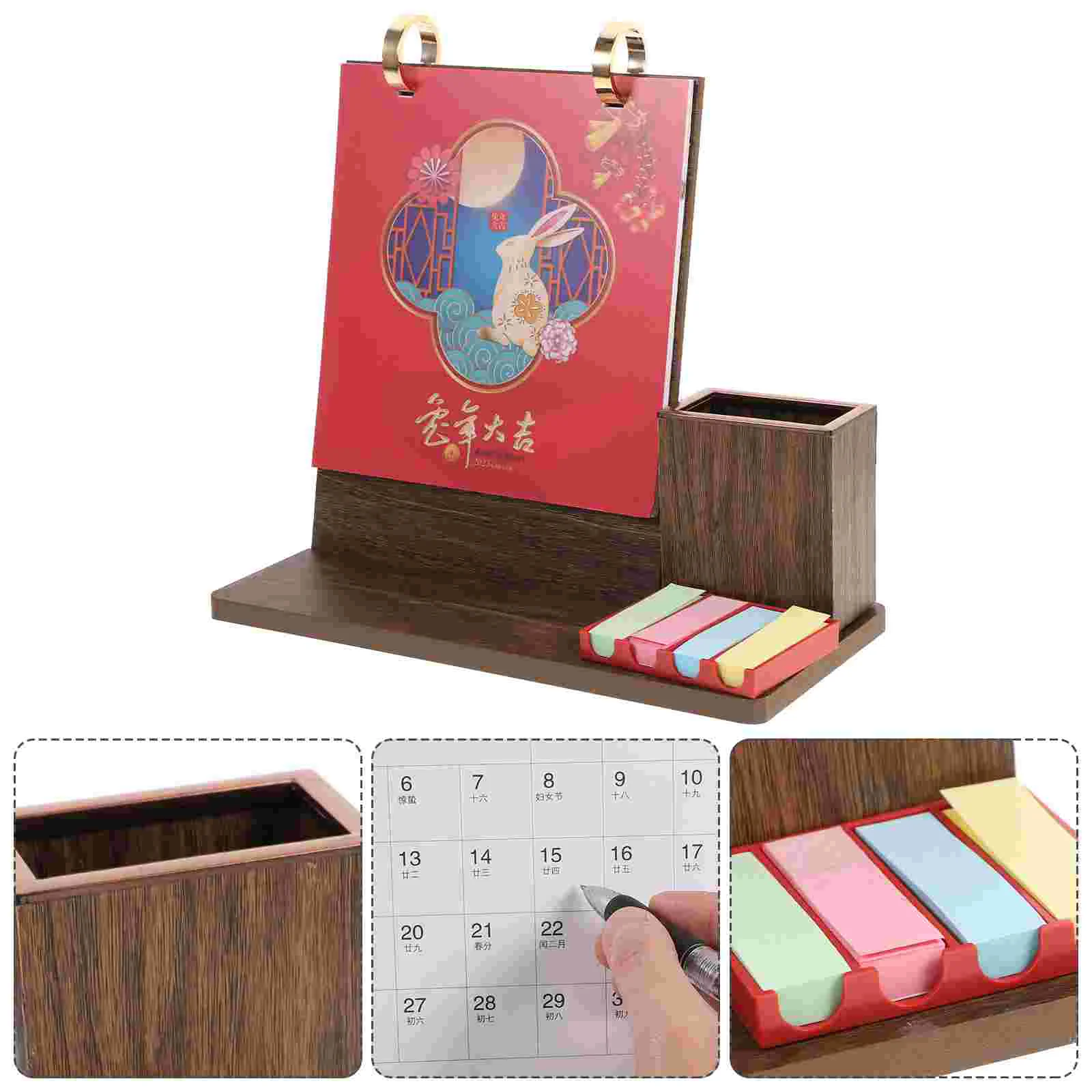 

Calendar Desk Monthly 2024Standingofficepen Holder Table Funny Chinese Desktop