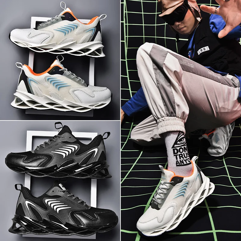 

Plus Size 39-47 Men Cushion Running Shoes Comfortable Jogging Sneakers Sports Man Light Breathable Tenis Masculino