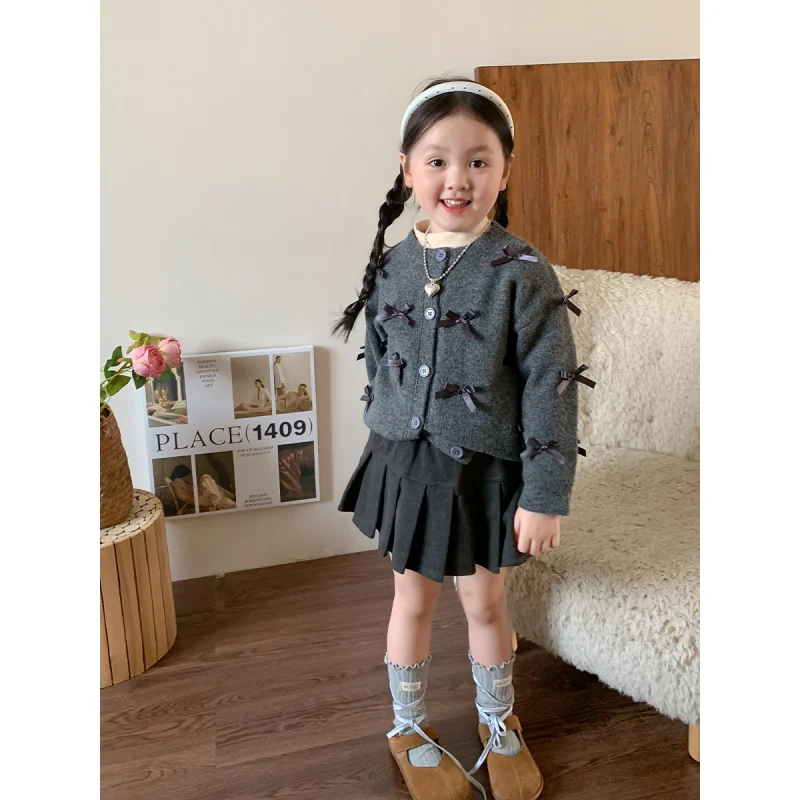 Weimu Детская одежда костюм-свитер для девочек новинка осени и зимы детский вязаный