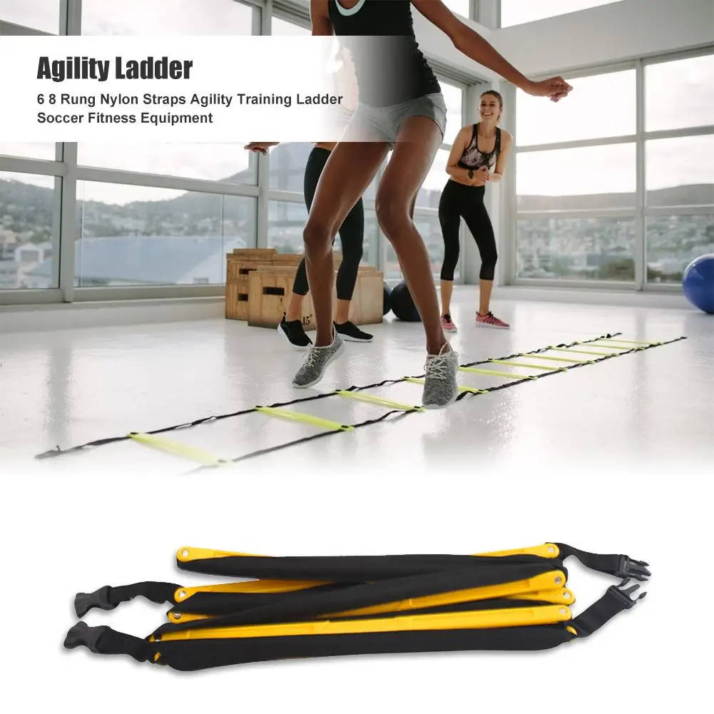 

Hot Sale Agility Ladder Skillful Manufacture 6 8 Rung Nylon Straps Agility Training Ladder Football Soccer Fitness Equipment