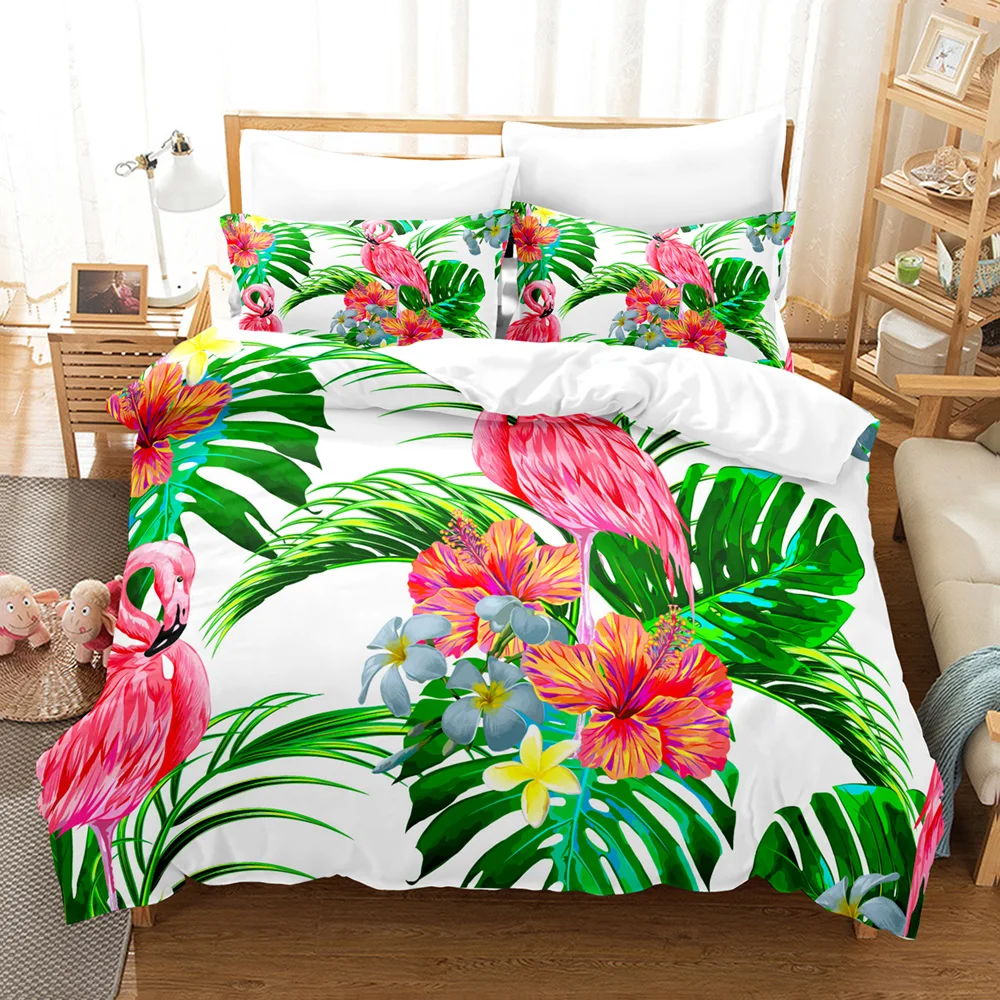 

Set Single Twin Full Queen King Size Flamingo ed Set Aldult Kid Bedroom Duvetcover Sets 3D Print Animal 049 Firebird Bedding