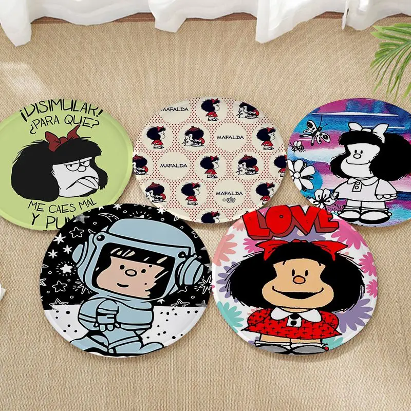 

Cartoon Mafalda Square Seat Cushion Office Dining Stool Pad Sponge Sofa Mat Non-Slip Chair Cushions