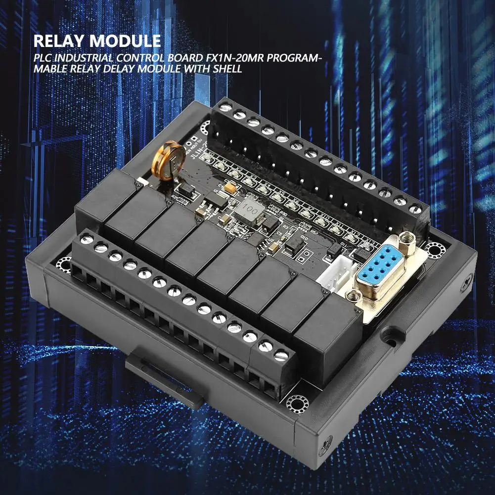 DC10-28V PLC промышленная плата управления FX1N-20MR Программируемый релейный модуль