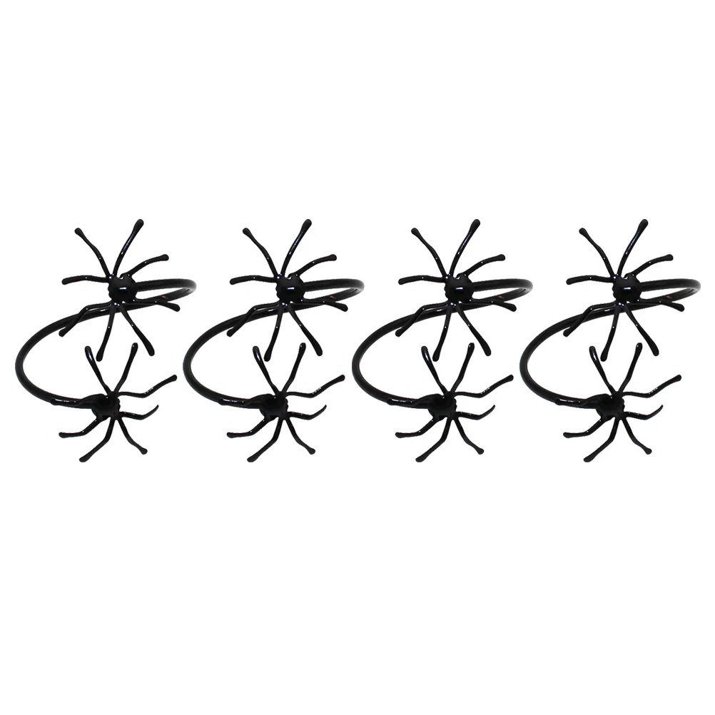 

4pcs Creative Alloy Napkin Rings Multipurpose Napkin Rings Spider Shaped Napkin Buckles for Restaurant Home Festival