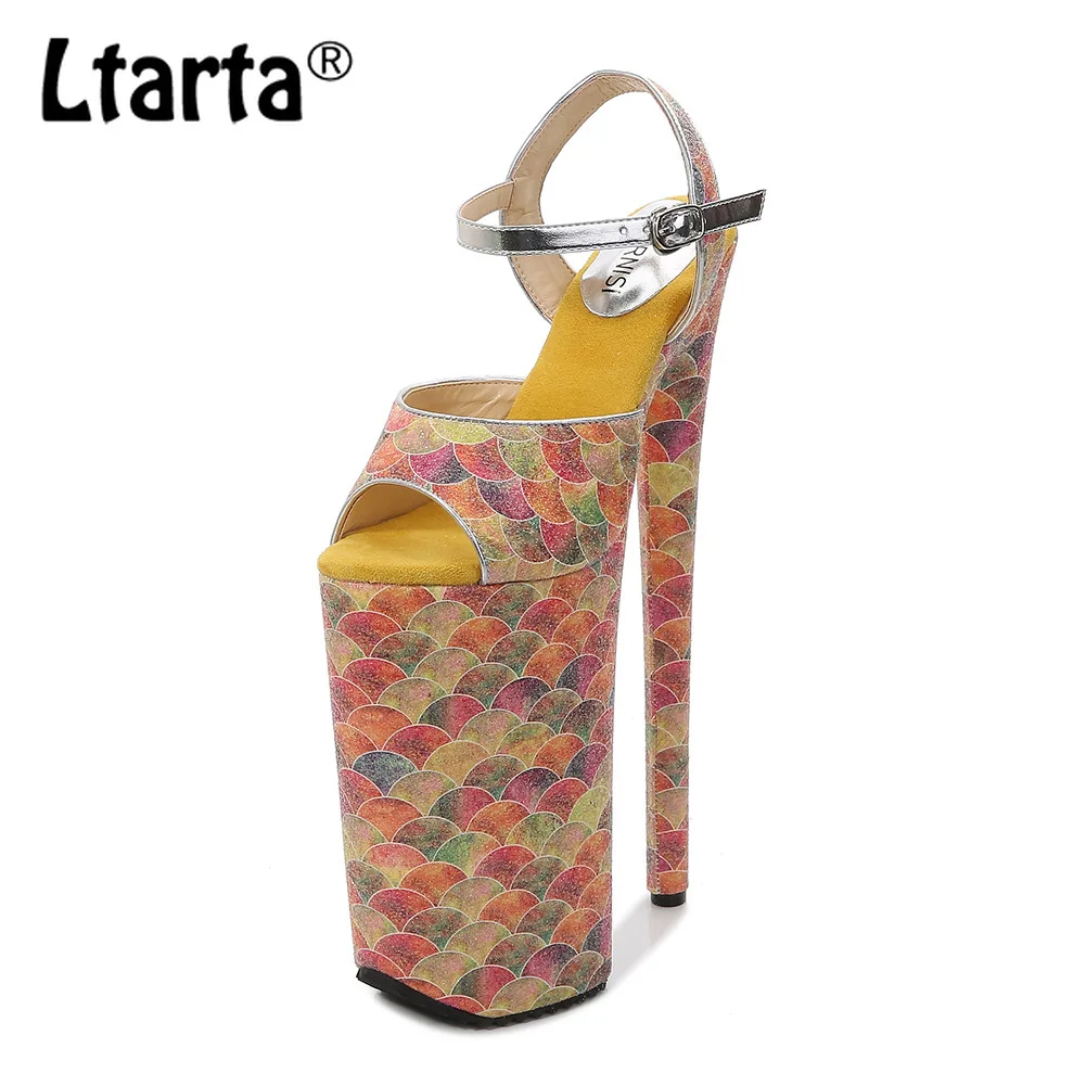 

LTARTA Summer Candy Color Sandals Plus Size High Heel Sandals Sexy Nightclub Stage Catwalk Women Sandals Performance Shoes WZ