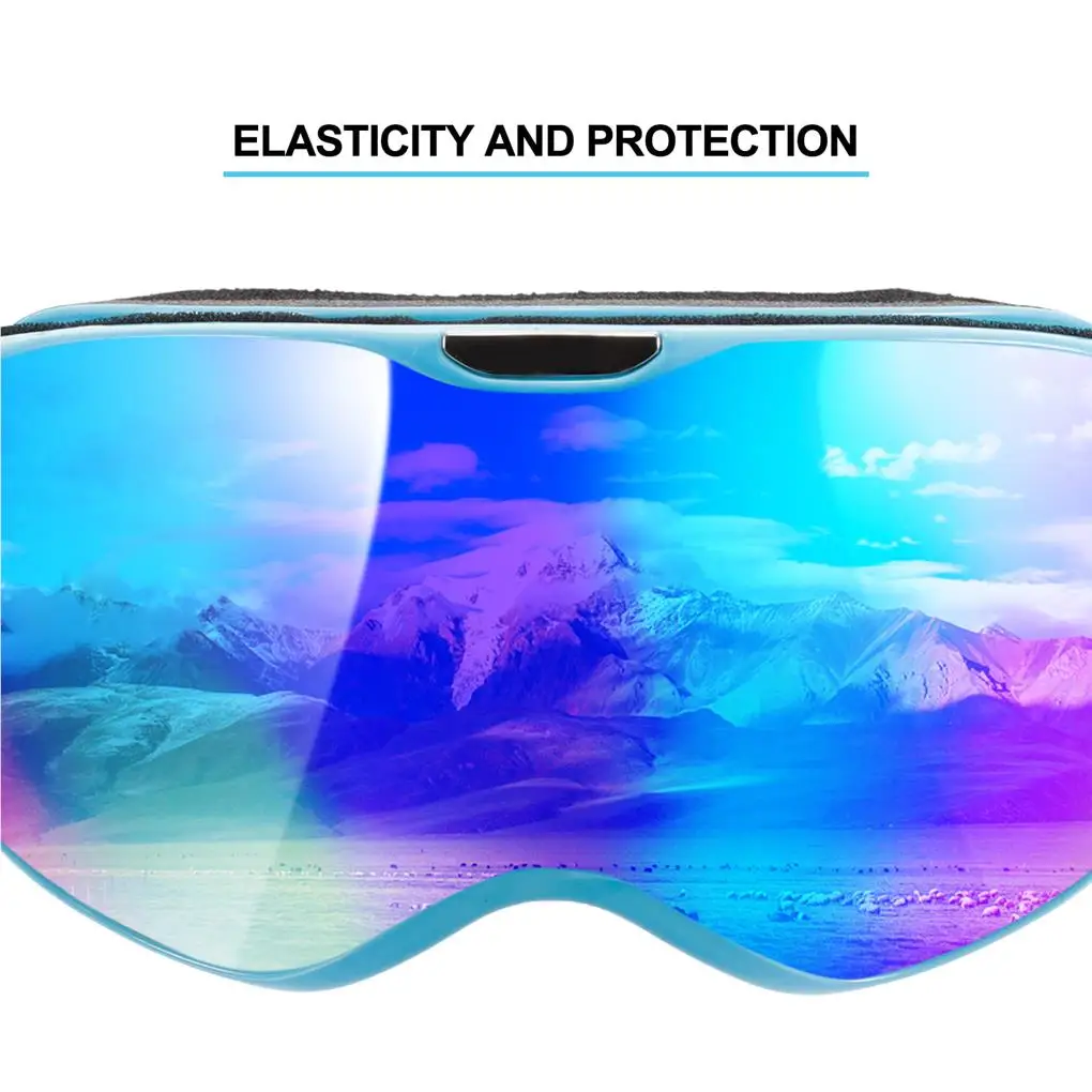 

OBAOLAY Kids Ski Glasses Small Size Children Anti-Fog Multifunctional Snowboard Goggles for Outdoor Activities Cycling