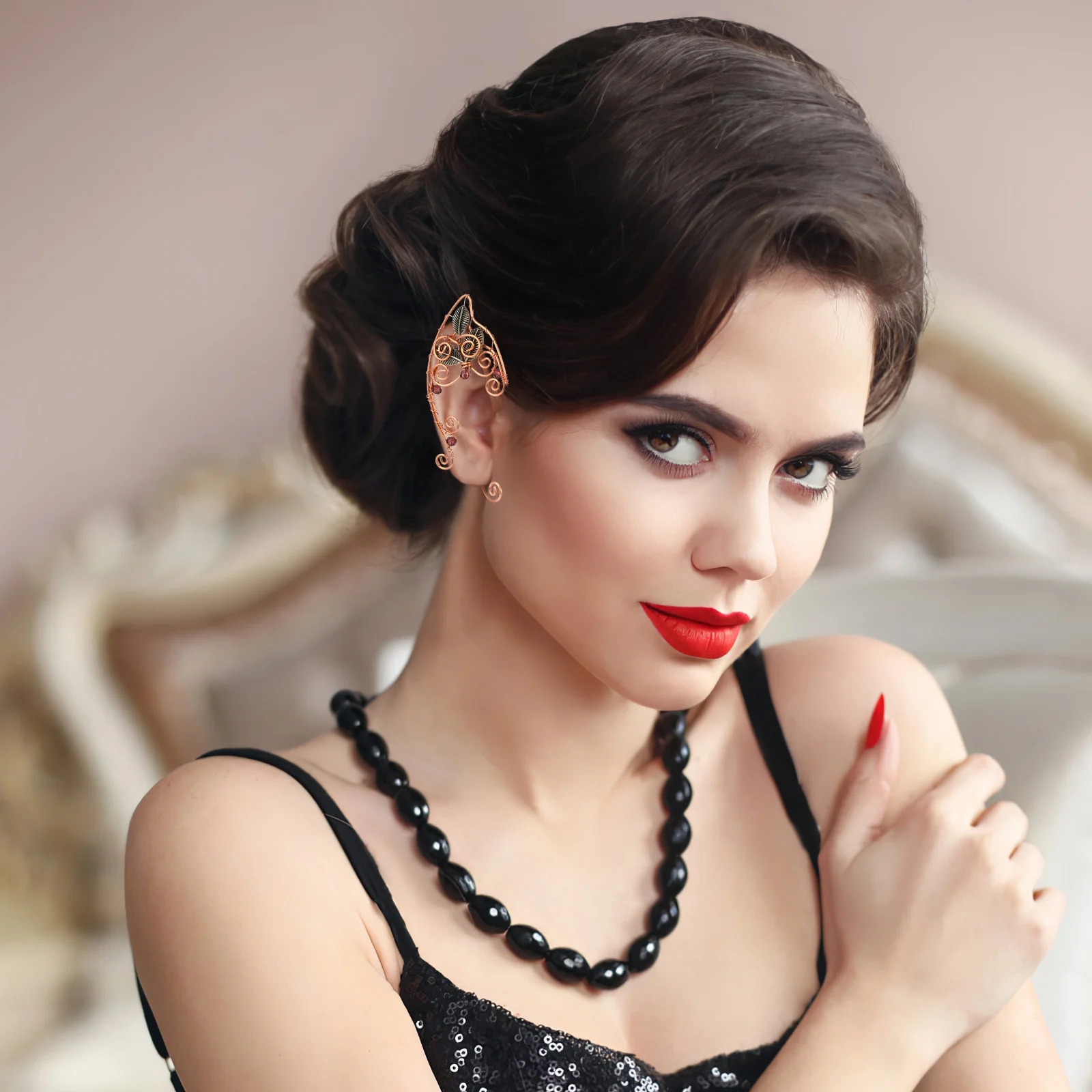 Серьги-клипсы для ушей эльфа женщин аксессуары без пирсинга Elven браслеты