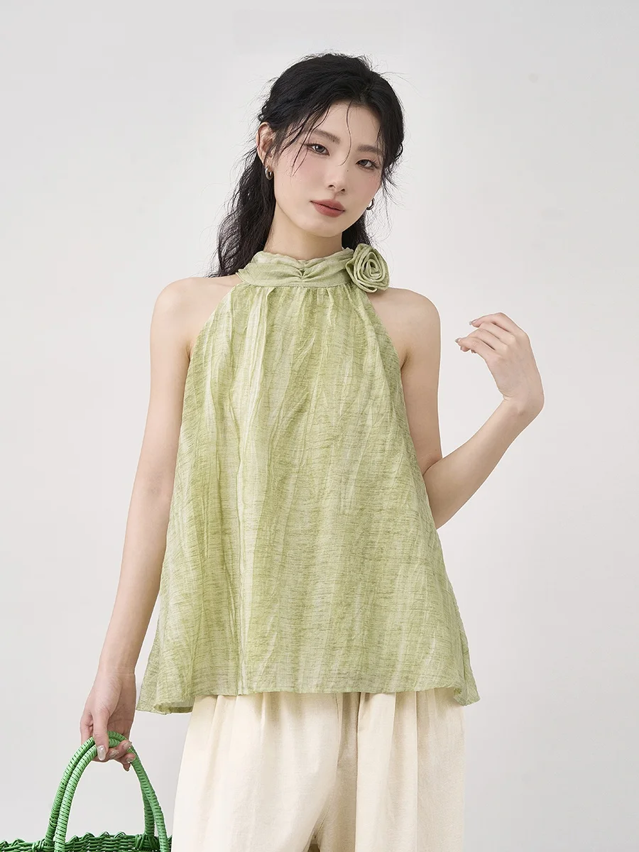 Hanada Showcase Htmeme Madison Rose ~ Дизайнерская розовая рубашка без рукавов с висячим вырезом