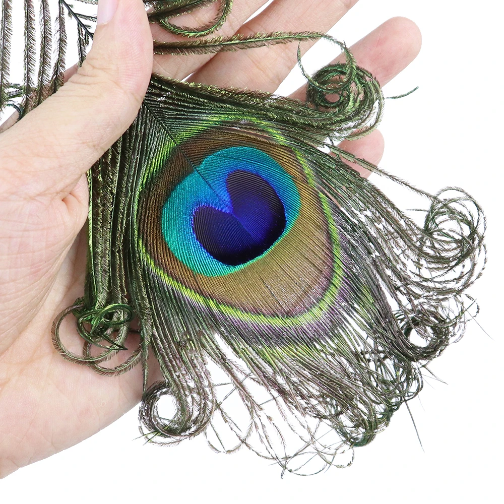 

10/20/50pcs Natural Curling Peacock Feathers 25-30cm Plumage for Crafts Wedding Dress and Jewelry Making Vase Decoration