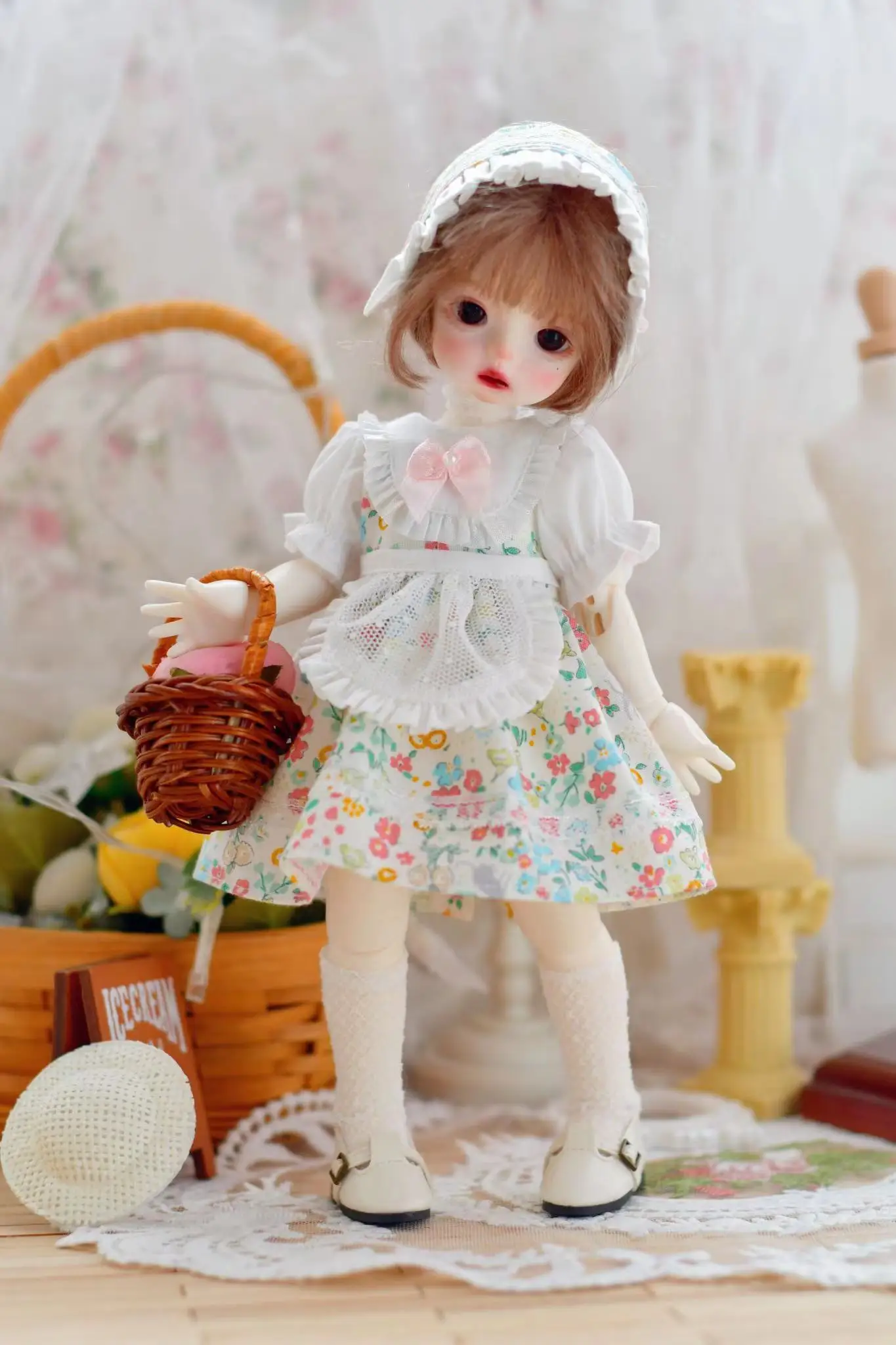 

New in Blythe clothes 1/6 30cm Idyllic floral flowers skirt bjd toys cloth